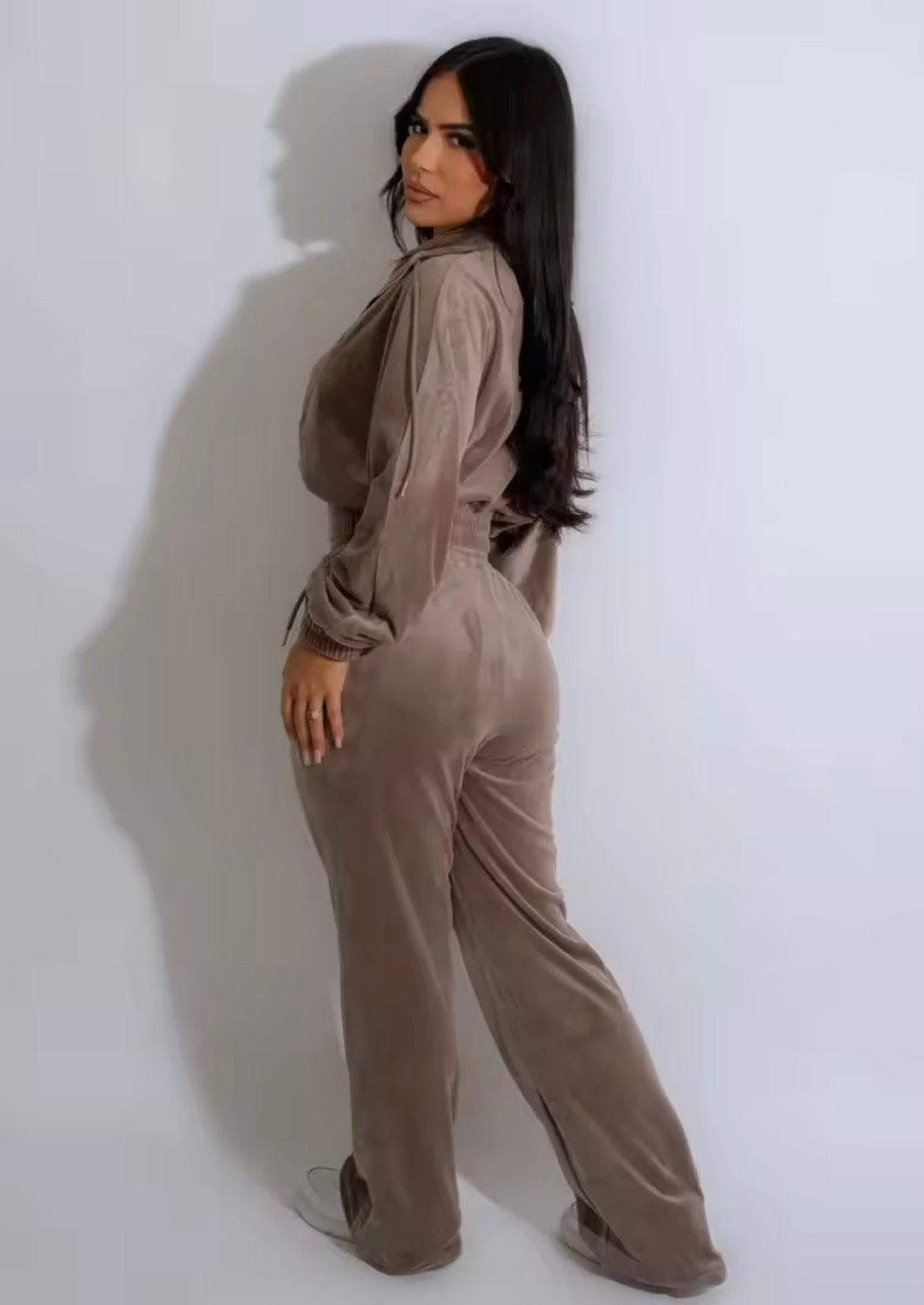 Velvet tracksuit two piece
