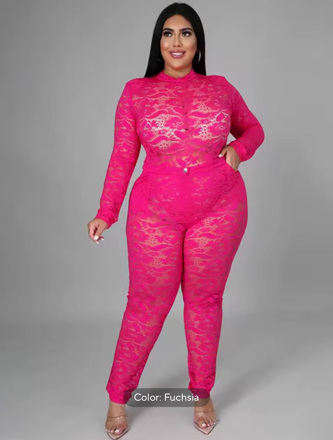 Lace pants set